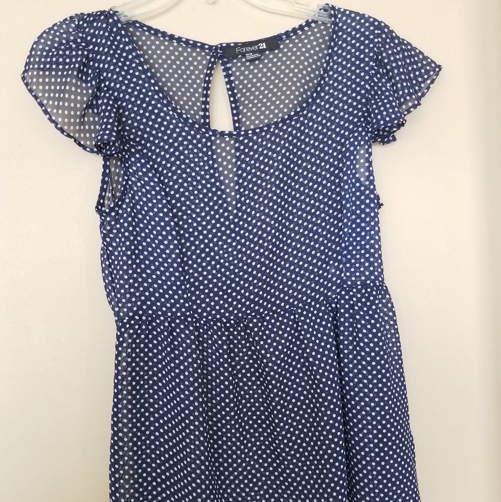 Sheer polka dot top